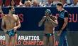 Francesco Di Fulvio (left), captain of Pro Recco, looks at head coach Sandro Sukno before...
