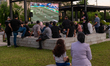 Fans watch the FIFA World Cup 2026 match between Iran and New Zealand in Dearborn, Michiga...