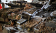 A serviceman participates in the handover of 14 CVR(T) vehicles from the Adazi Mechanised...