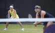 Alicja Rosolska of Poland competes during the round of 16 doubles match at the 2026 Lexus...