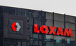 The Loxam corporate logo is displayed on the headquarters building of Loxam in the La Defe...