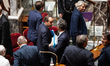 Sebastien Lecornu, the French Prime Minister, talks to Gerald Darmanin, the French Ministe...
