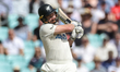 Glenn Phillips of New Zealand hits the ball for two runs during the second Rothesay Test M...