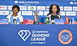 Dominican sprinter Marileidy Paulino and Dominican triple jumper Thea LaFond attend a pres...
