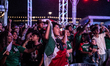 Mexican football supporters watch the FIFA World Cup 2026 Group A match between Mexico and...