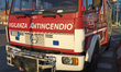 A red Mercedes-Benz 1320 truck marked ''Vigilanza Antincendio'' (Fire Watch), operated by...