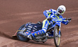 Anders Rowe of Oxford Cheetahs leads during Heat 3 of the Cab Direct Championship match be...