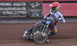 Nicolai Klindt of Redcar Bears leads during Heat 9 of the Cab Direct Championship match be...