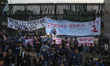 University students stage a protest against government policies, demanding lower fuel pric...