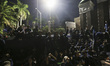 University students stage a protest against government policies, demanding lower fuel pric...
