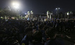 University students stage a protest against government policies, demanding lower fuel pric...