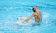 Filippo Pelati and Lucrezia Ruggiero of Italy compete in the Mixed Duet Technical final du...