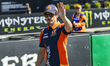 Number 12 Red Bull KTM Tech3 rider Maverick Vinales participates in the riders parade at t...