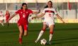 Kezban Tag of Turkiye competes against Maria Farrugia of Malta during the UEFA Women's Eur...