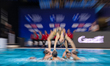 Team Japan competes in the Team Acrobatic Final during the World Aquatics Artistic Swimmin...