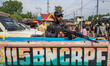An Indian security personnel stands guard during a religious festival at Kheer Bhawani tem...