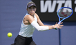 Emily Appleton in action during her match at the 2026 Lexus Eastbourne Open Women's tennis...