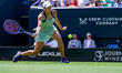 Madison Keys competes during her Round of 32 match against Talia Gibson at the 2026 Lexus...