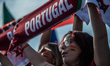 Portuguese football supporters watch the FIFA World Cup 2026 Group K match between Portuga...
