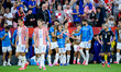 Croatia team members celebrate their victory during the FIFA World Cup 2026 group stage ma...