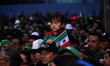 Supporters of the Mexico national soccer team watch the 2026 FIFA World Cup match between...