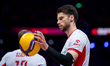 Aleksander Sliwka competes during the Men's VNL FIVB Volleyball Nations League match betwe...