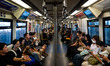 Passengers ride the BTS Skytrain system in Bangkok, Thailand, on June 26, 2026. 