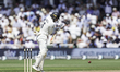 Tom Blundell of New Zealand bats during the second day of the Third Rothesay Test match be...