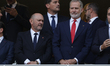 King Felipe VI of Spain and the president of the Royal Spanish Football Federation, Rafael...