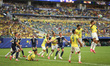 Marquinhos of Brazil wins a header during the FIFA World Cup Group C match between Scotlan...