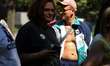 Participants of the 3rd Nowa Huta Tracksuit Parade march through the streets of Krakow, Po...