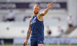 England captain Ben Stokes participates in the pre-game warm-up session during the 3rd Rot...