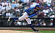 New York Mets starting pitcher Cionel Perez #52 throws during the first inning of a baseba...