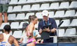 Nina Kennedy of Australia warms up for the women's pole vault during the Meeting of Paris,...