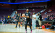 Ashlon Jackson #3 of the Connecticut Sun warms up before the WNBA game between the Washing...