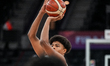 Joaquim Boumtje Boumtje of the United States is in action during the FIBA U17 Basketball W...