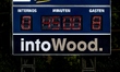 A scoreboard shows 0-8 at half-time during the Keuken Kampioen Divisie friendly match betw...