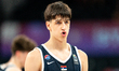 Nikola Kusturica of Serbia looks on during the FIBA U17 Basketball World Cup Quarter Final...