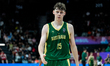 Alex Mabbott of Australia competes during the FIBA U17 Basketball World Cup Semi Final gam...