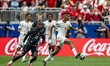 Richie Laryea of Canada and Azzedine Ounahi of Morocco during the 2026 World Cup match bet...