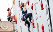 Anna Balarshina competes in the World Climbing Series Krakow 2026 Speed Relay at the Main...