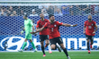 Yasser Ibrahim of Egypt celebrates after scoring the first goal during the FIFA World Cup...