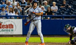 Cooper Vance of the Mahoning Valley Scrappers draws a walk during an MLB Draft League base...