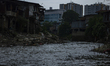 Air pollution from motor vehicles affects the Deli riverbank settlement in Medan, North Su...