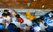 Indonesian kindergarten children attend a class on the first day of the school year at Sha...