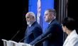 (L-R) Albanian Prime Minister Edi Rama, Irish Minister of State for European Affairs and D...