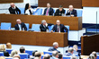 Bulgarian Prime Minister Rumen Radev's cabinet attends budget debates in the National Asse...
