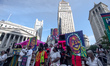 The ''Good Trouble Lives On'' march and rally takes place at Foley Square in Manhattan, Ne...