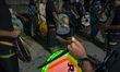 Tamil Hindu devotees participate in a procession at the Shri Mahasinggama Kaliamman Temple...