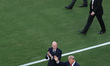 FIFA President Gianni Infantino and US President Donald Trump walk toward the presentation...